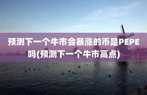 预测下一个牛市会暴涨的币是PEPE吗(预测下一个牛市高点)