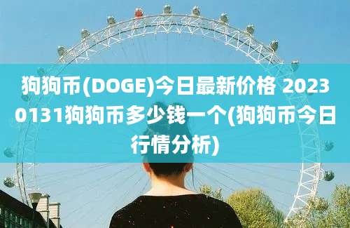 狗狗币(DOGE)今日最新价格 20230131狗狗币多少钱一个(狗狗币今日行情分析)