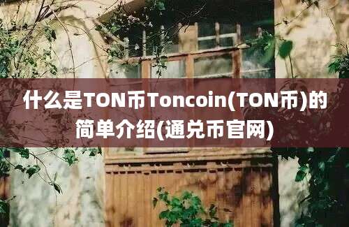 什么是TON币Toncoin(TON币)的简单介绍(通兑币官网)