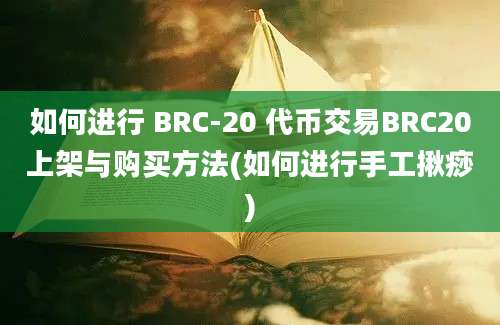 如何进行 BRC-20 代币交易BRC20上架与购买方法(如何进行手工揪痧)