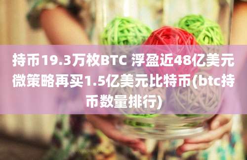 持币19.3万枚BTC 浮盈近48亿美元微策略再买1.5亿美元比特币(btc持币数量排行)