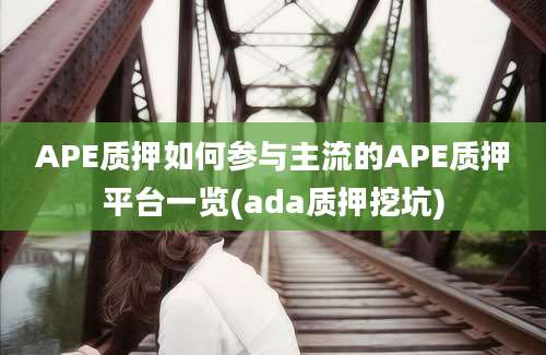 APE质押如何参与主流的APE质押平台一览(ada质押挖坑)