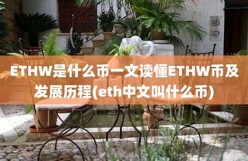 ETHW是什么币一文读懂ETHW币及发展历程(eth中文叫什么币)