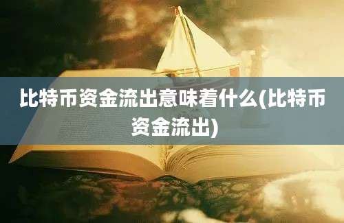 比特币资金流出意味着什么(比特币 资金流出)