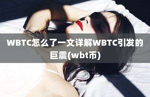 WBTC怎么了一文详解WBTC引发的巨震(wbt币)