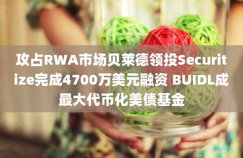 攻占RWA市场贝莱德领投Securitize完成4700万美元融资 BUIDL成最大代币化美债基金