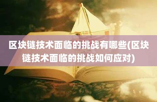 区块链技术面临的挑战有哪些(区块链技术面临的挑战如何应对)