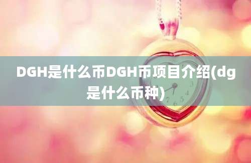 DGH是什么币DGH币项目介绍(dg是什么币种)