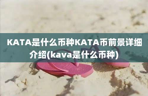 KATA是什么币种KATA币前景详细介绍(kava是什么币种)