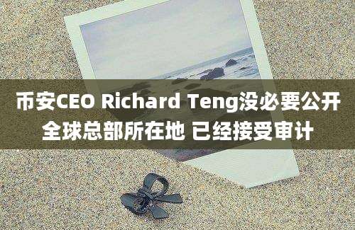 币安CEO Richard Teng没必要公开全球总部所在地 已经接受审计