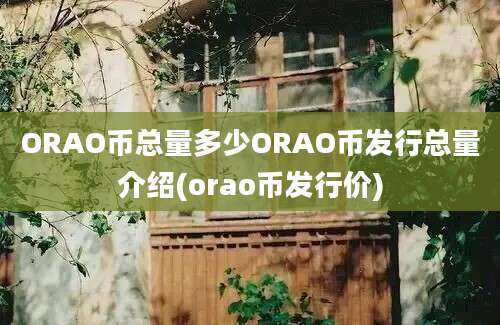 ORAO币总量多少ORAO币发行总量介绍(orao币发行价)