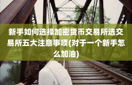 新手如何选择加密货币交易所选交易所五大注意事项(对于一个新手怎么加油)