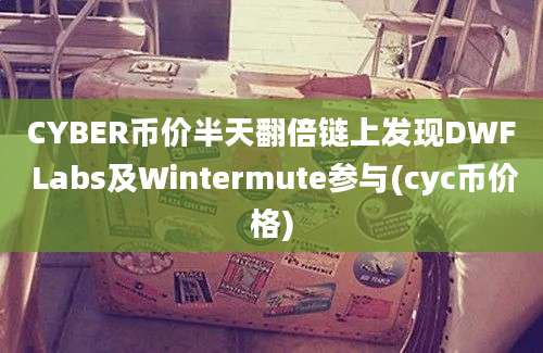 CYBER币价半天翻倍链上发现DWF Labs及Wintermute参与(cyc币价格)