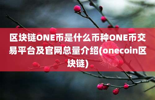 区块链ONE币是什么币种ONE币交易平台及官网总量介绍(onecoin区块链)