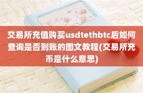 交易所充值购买usdtethbtc后如何查询是否到账的图文教程(交易所充币是什么意思)