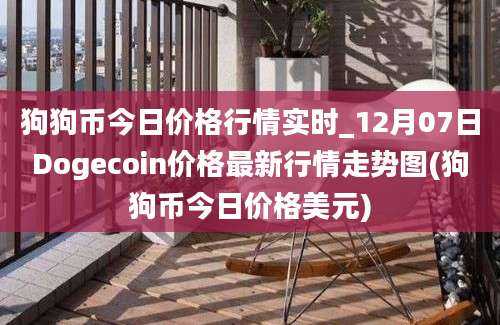 狗狗币今日价格行情实时_12月07日Dogecoin价格最新行情走势图(狗狗币今日价格美元)