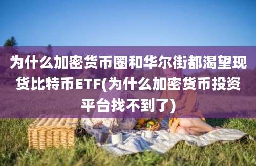 为什么加密货币圈和华尔街都渴望现货比特币ETF(为什么加密货币投资平台找不到了)