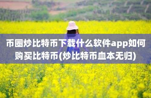 币圈炒比特币下载什么软件app如何购买比特币(炒比特币血本无归)