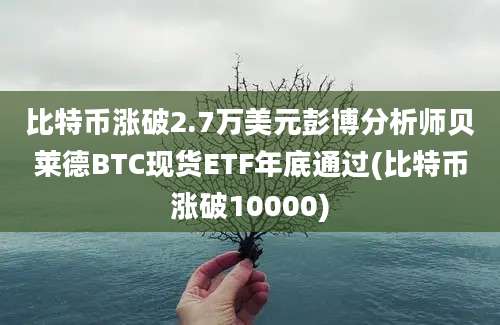 比特币涨破2.7万美元彭博分析师贝莱德BTC现货ETF年底通过(比特币涨破10000)