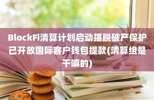 BlockFi清算计划启动摆脱破产保护已开放国际客户钱包提款(清算组是干嘛的)