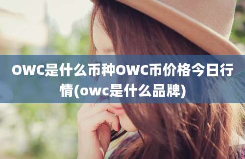 OWC是什么币种OWC币价格今日行情(owc是什么品牌)