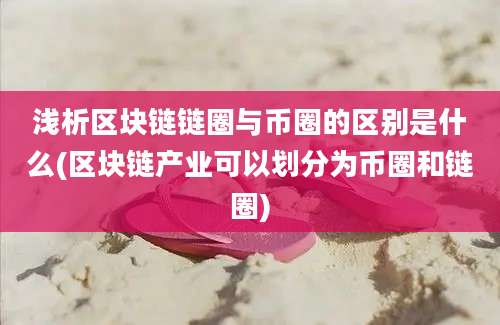 浅析区块链链圈与币圈的区别是什么(区块链产业可以划分为币圈和链圈)