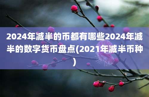 2024年减半的币都有哪些2024年减半的数字货币盘点(2021年减半币种)