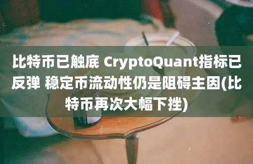 比特币已触底 CryptoQuant指标已反弹 稳定币流动性仍是阻碍主因(比特币再次大幅下挫)