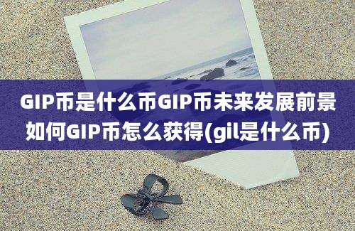 GIP币是什么币GIP币未来发展前景如何GIP币怎么获得(gil是什么币)