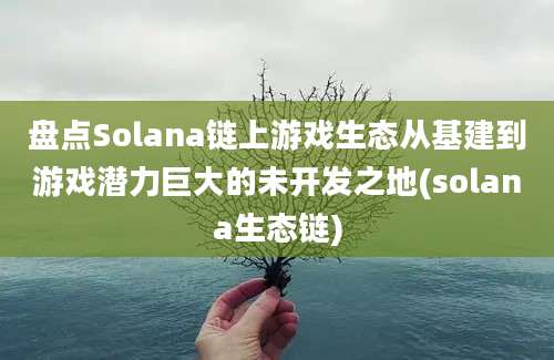 盘点Solana链上游戏生态从基建到游戏潜力巨大的未开发之地(solana生态链)