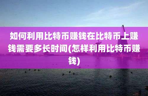 如何利用比特币赚钱在比特币上赚钱需要多长时间(怎样利用比特币赚钱)