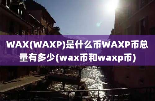 WAX(WAXP)是什么币WAXP币总量有多少(wax币和waxp币)