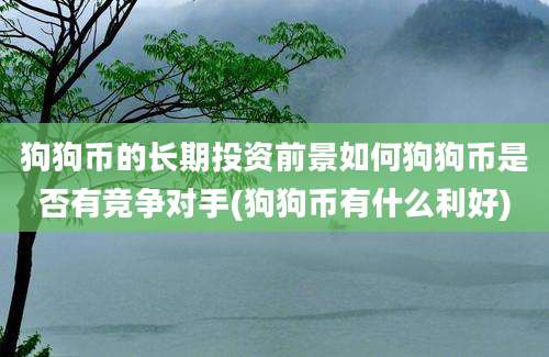 狗狗币的长期投资前景如何狗狗币是否有竞争对手(狗狗币有什么利好)