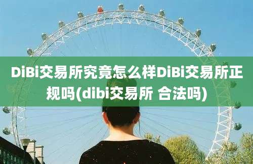 DiBi交易所究竟怎么样DiBi交易所正规吗(dibi交易所 合法吗)