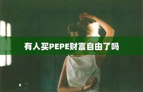 有人买PEPE财富自由了吗