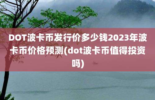 DOT波卡币发行价多少钱2023年波卡币价格预测(dot波卡币值得投资吗)