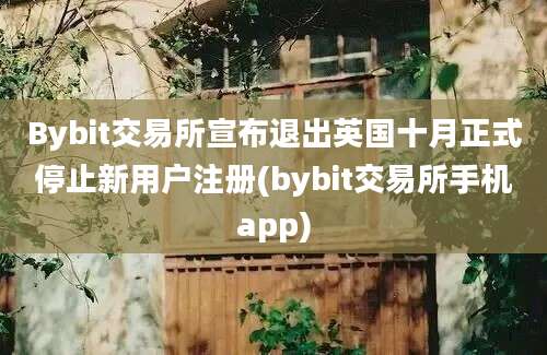 Bybit交易所宣布退出英国十月正式停止新用户注册(bybit交易所手机app)