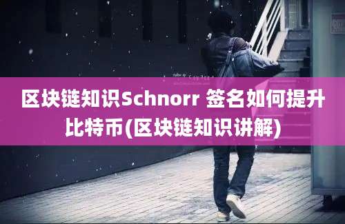 区块链知识Schnorr 签名如何提升比特币(区块链知识讲解)