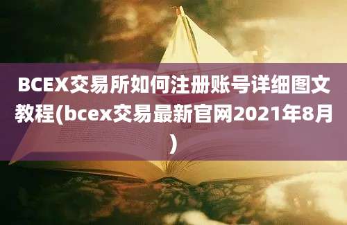 BCEX交易所如何注册账号详细图文教程(bcex交易最新官网2021年8月)