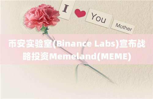 币安实验室(Binance Labs)宣布战略投资Memeland(MEME)