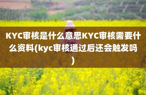 KYC审核是什么意思KYC审核需要什么资料(kyc审核通过后还会触发吗)