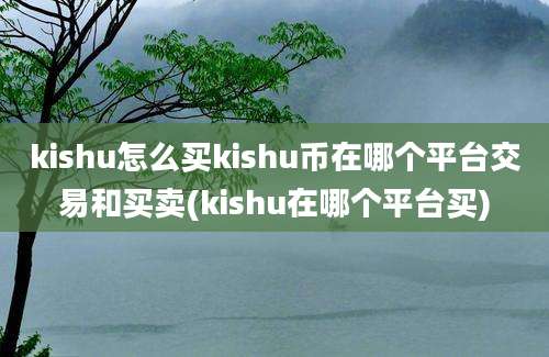 kishu怎么买kishu币在哪个平台交易和买卖(kishu在哪个平台买)