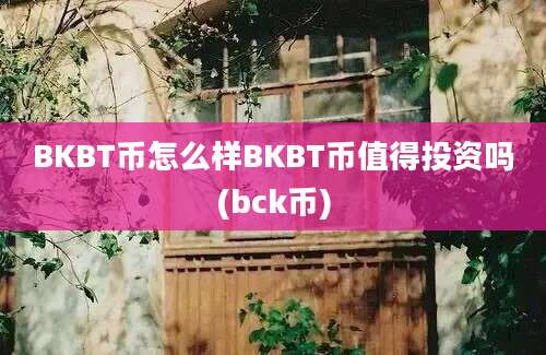 BKBT币怎么样BKBT币值得投资吗(bck币)