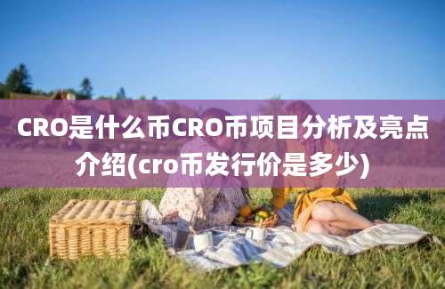 CRO是什么币CRO币项目分析及亮点介绍(cro币发行价是多少)