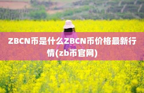 ZBCN币是什么ZBCN币价格最新行情(zb币官网)