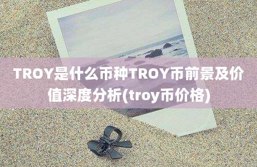 TROY是什么币种TROY币前景及价值深度分析(troy币价格)