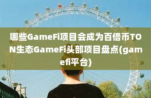 哪些GameFi项目会成为百倍币TON生态GameFi头部项目盘点(gamefi平台)