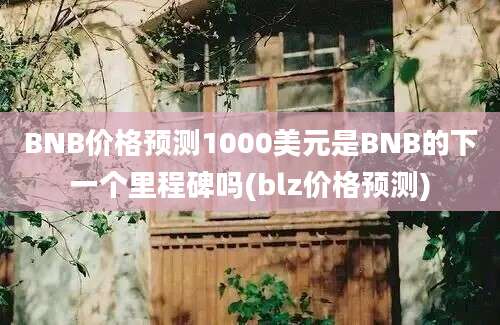 BNB价格预测1000美元是BNB的下一个里程碑吗(blz价格预测)