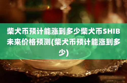 柴犬币预计能涨到多少柴犬币SHIB未来价格预测(柴犬币预计能涨到多少)