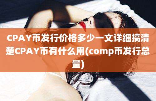 CPAY币发行价格多少一文详细搞清楚CPAY币有什么用(comp币发行总量)